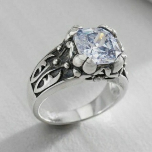 Silpada Sterling Silver Cubic Zirconia Blissful Thinking Ring Size 6 - Picture 11 of 12